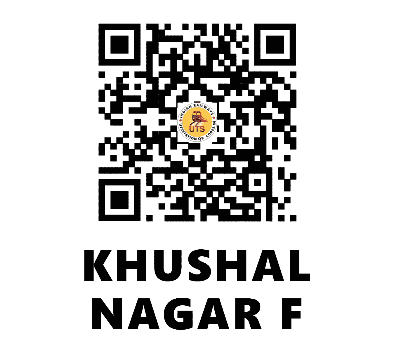 UTS QR Code for KHUSHAL NAGAR F - KSNR - NE (UTTAR PRADESH)